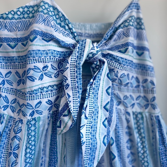 Tori Richard Borderline Zuri Blue Patterned
Cotton Maxi Dress NWT - Picture 7 of 13